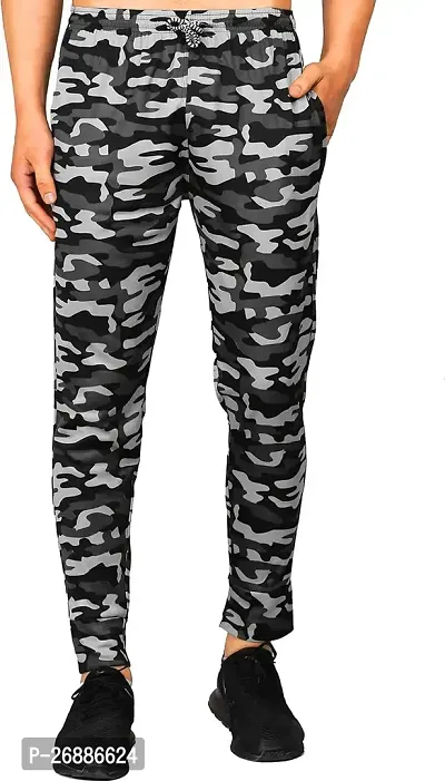 Trendy Multicoloured Polyester Spandex Printed Regular Track Pants For Men Pack Of 2-thumb2