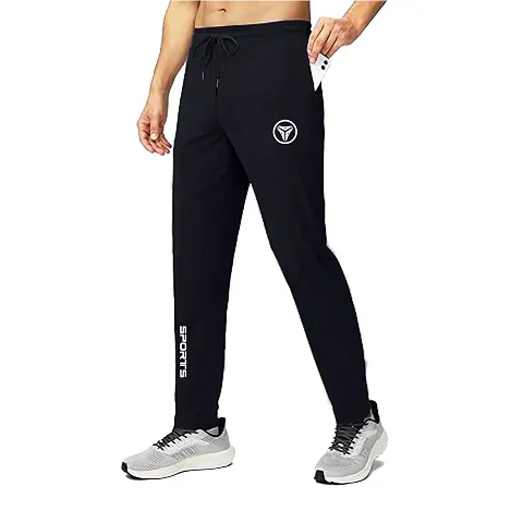 Trendy Polyester Spandex Regular Track Pants For Men 