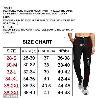 Stylish Black Polyester Solid Regular Track Pants For Men-thumb5