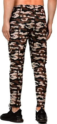 Stylish Multicoloured Polyester Spandex Solid Regular Fit Regular Track Pants For Men Pack Of 2-thumb1