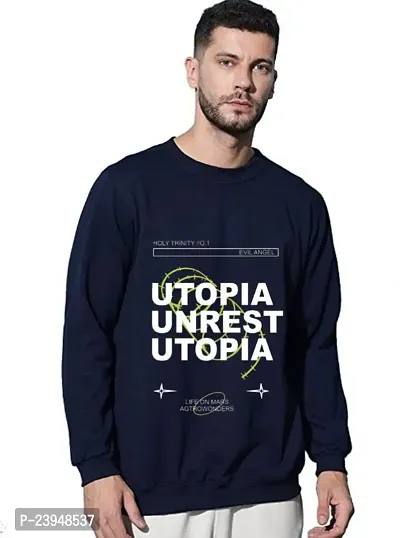 Classic Fleece Printed Sweatshirt for Men-thumb0