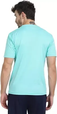 Mens Solid Round Neck Half Sleeve Dry Fit Combo Multicolor T-Shirts (Pack of 4)-thumb4