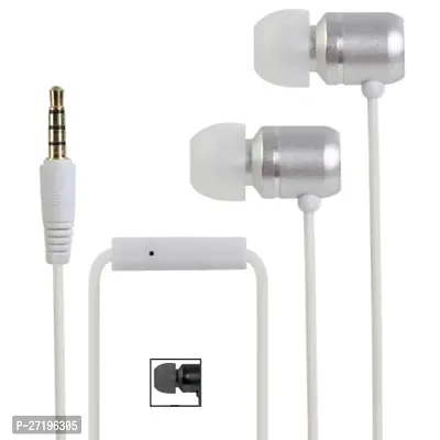 Classic White In-ear Wired - 3.5 MM Single Pin Headphones With Microphone