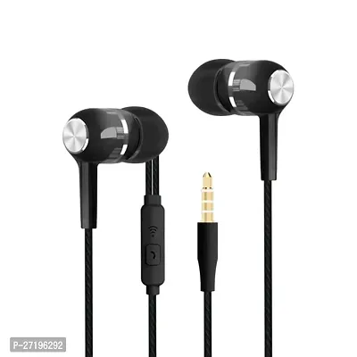 Classic Black In-ear Wired - 3.5 MM Single Pin Headphones With Microphone