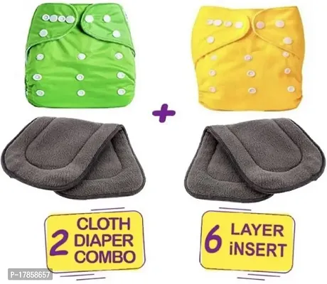 Reusable Cloth Button Diaper Reuse Nappy Baby Pants  Insert (0-24M)