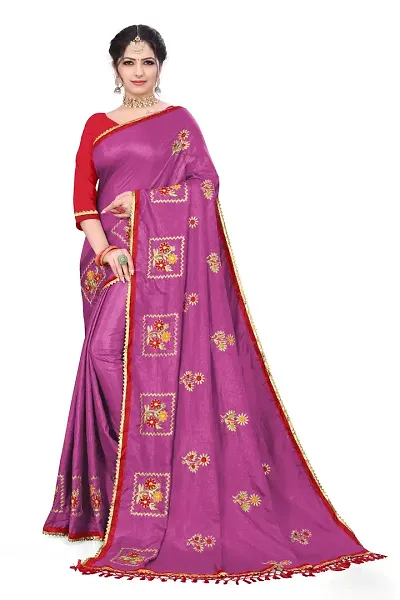 New In Silk Blend Saree with Blouse piece 