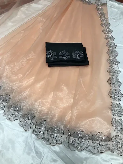 Must Have Organza Saree with Blouse piece 