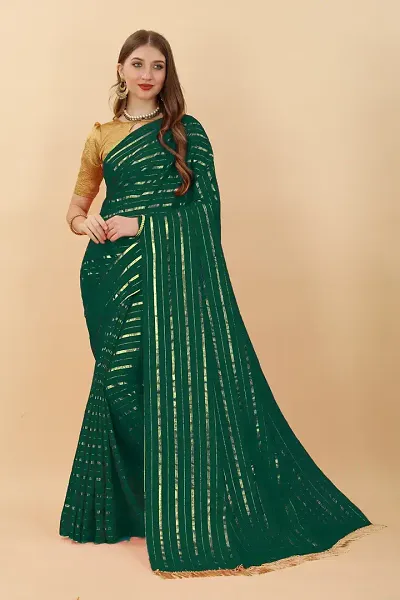 Elegant Silk Blend Saree with Blouse piece 