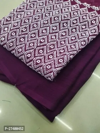 Elegant Purple Georgette Saree With Blouse Piece For Women-thumb0