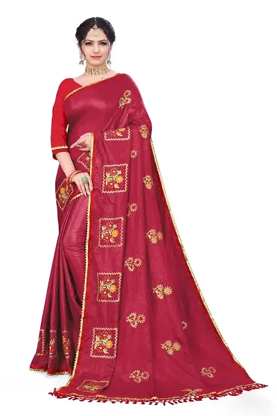 Elegant Silk Blend Saree with Blouse piece 