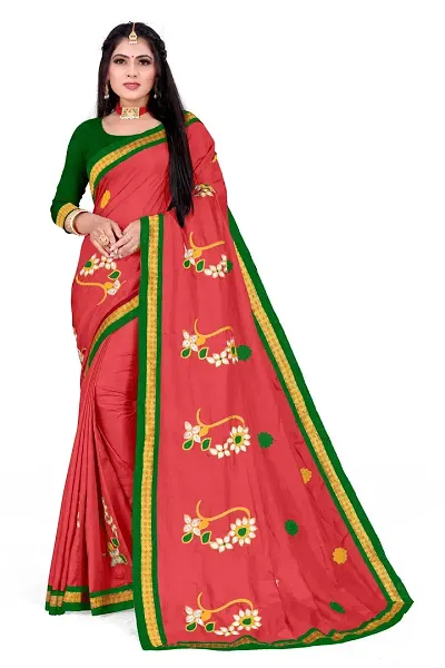 Alluring Silk Blend Saree with Blouse piece 