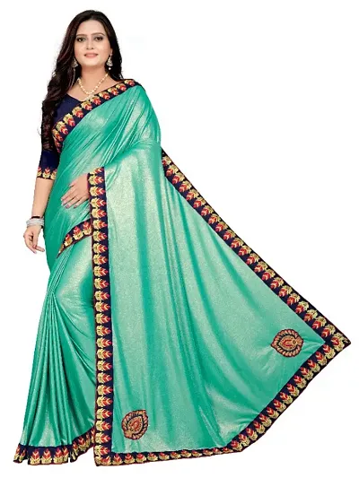 Glamorous Art Silk Saree with Blouse piece 