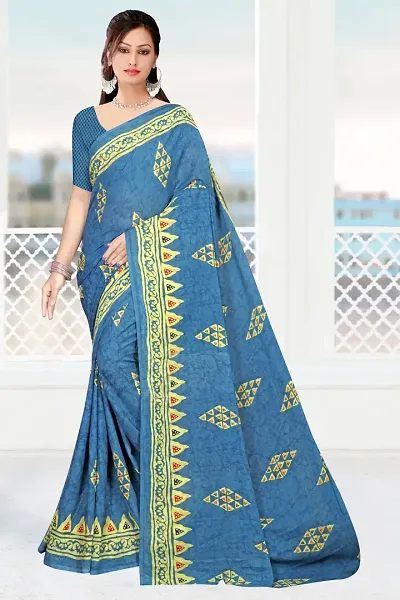 Trending Georgette Saree with Blouse piece 