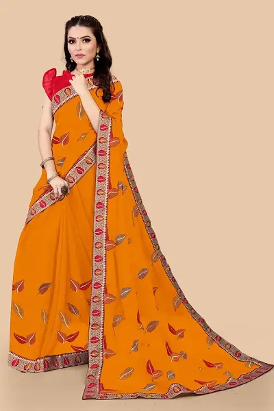 Must Have Georgette Saree with Blouse piece 