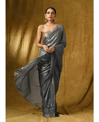 Alluring Lycra Saree with Blouse piece 