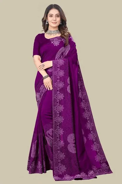 Beautiful Poly Silk Saree with Blouse piece