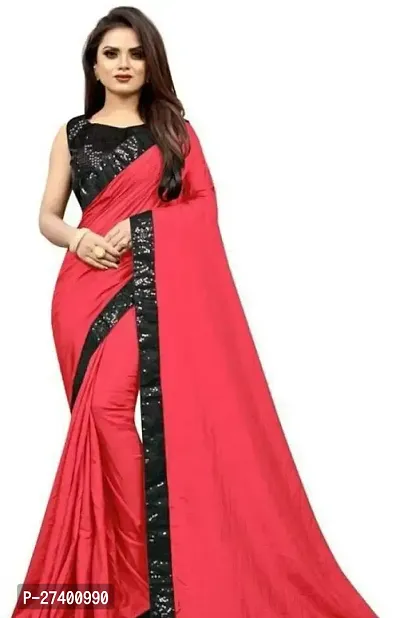 Elegant Peach Silk Blend Saree With Blouse Piece For Women