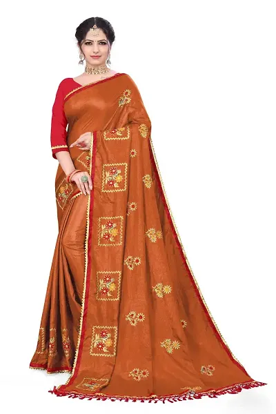 Best Selling Silk Blend Saree with Blouse piece 