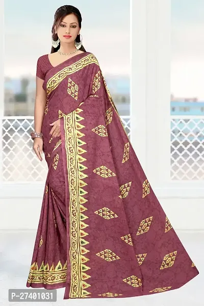 Elegant Magenta Georgette Saree With Blouse Piece For Women