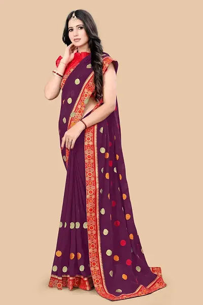 Trending Georgette Saree with Blouse piece 