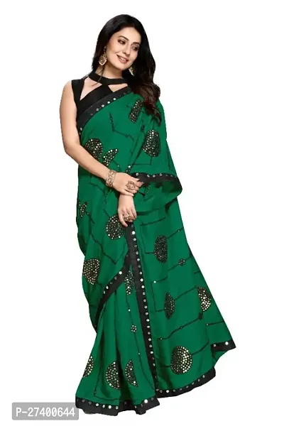 Elegant Green Art Silk Saree With Blouse Piece For Women