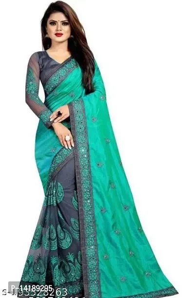 Embellished Bollywood Net Saree-thumb0