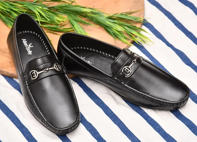 STAPER Men's Formal Stylish Trending Buckle Loafer Shoes