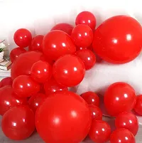 Alaina Metallic Balloons for Birthday Decoration, Baby Shower, Marriage Anniversary Party Decoration - (Pack of 50 Red)-thumb1
