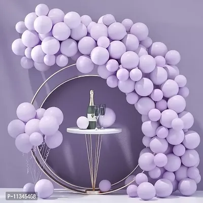Alaina Pastel Balloons for Birthday Decoration, Baby Shower, Marriage Anniversary Party Decoration (Pack of 200, Purple)