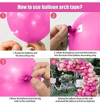 Alaina Happy Birthday Balloons Decoration Kit 61 Pcs - Happy Birthday Banner, Rose Gold Chrome Balloons, Rose Gold Confetti Balloons, Pink Metallic Balloons, Pink Pastel Balloons, Arch Strip.-thumb2