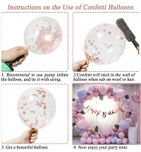 Alaina Happy Birthday Decoration Kit 55 Pcs Combo -1 Happy Birthday Cursive Banner ,4 Pcs Confetti Balloons(Silver & Rose Gold),10 Pcs Rose Gold Chrome Balloons,40 Pcs Pastel Balloons(Pink & Purple)-thumb3