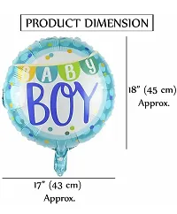 Alaina Welcome Baby Boy Foil Balloons / Baby Shower Balloons / Baby Shower Decoration Combo / Inflatable Baby Balloons / Welcome Party / Maternity Shoot Props - Pack of 5-thumb3