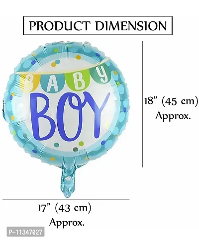 Alaina Welcome Baby Boy Foil Balloons / Baby Shower Balloons / Baby Shower Decoration Combo / Inflatable Baby Balloons / Welcome Party / Maternity Shoot Props - Pack of 5-thumb4