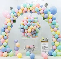 Alaina Happy Birthday Decoration Items Combo Set for Boys Girls Kids 51 Pcs Kit - 1 Pc Happy Birthday Banner, 50 Pcs Pastel Balloons-thumb2