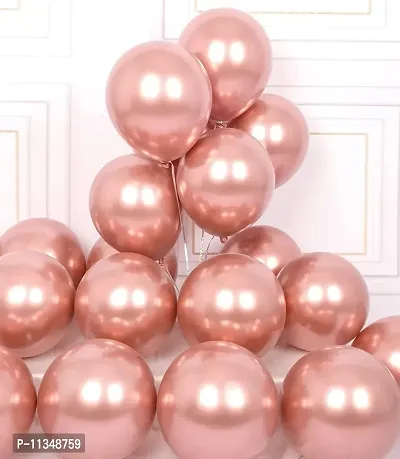 Alaina Happy Birthday Balloons Decoration Kit 70 Pcs Set for Boys Girls Kids - Happy Birthday Cursive Banner, Rose Gold Confetti Balloons, Chrome Balloons, Metallic Balloons, Balloons Arch Strip, Glue Dots Strip, Balloons Hand Pump-thumb3