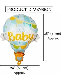 Alaina Welcome Baby Boy Foil Balloons / Baby Shower Balloons / Baby Shower Decoration Combo / Inflatable Baby Balloons / Welcome Party / Maternity Shoot Props - Pack of 5-thumb2