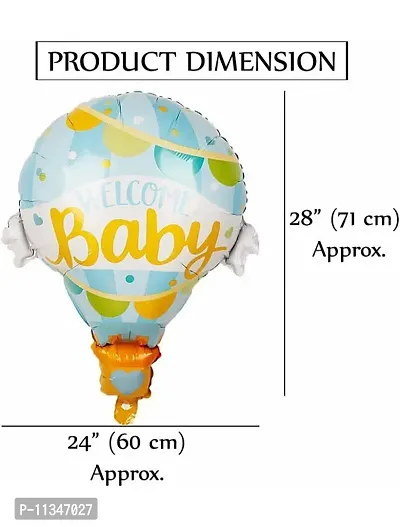 Alaina Welcome Baby Boy Foil Balloons / Baby Shower Balloons / Baby Shower Decoration Combo / Inflatable Baby Balloons / Welcome Party / Maternity Shoot Props - Pack of 5-thumb3