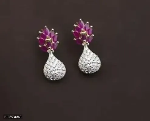 Stylish Silver Alloy Earrings For Women