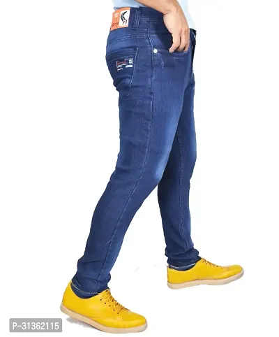 Grrvo Men Solid Stretchable Regular Fit Jeans-thumb2