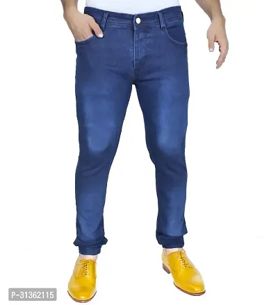 Grrvo Men Solid Stretchable Regular Fit Jeans