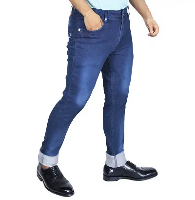 Grrvo Men Solid Stretchable Regular Fit Jeans