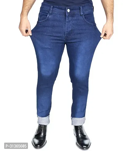 Grrvo  Men Super Skinny Stretchable Blue Jeans-thumb3