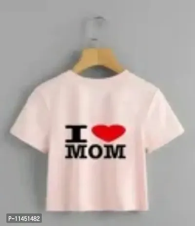 Mom  Dad Lover Crop T-Shirt