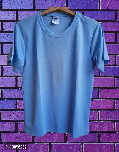 ROUND NECK, HALF SLEEVE POLYESTER T SHIRT FOR MENS