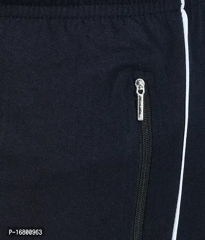 THIRTEEN ELEVEN Boys Solid Cotton ThreeFourth Regular Shorts with 2 Zip Pockets (KM-Boys-3/4th-201_Black_11 Years - 12 Years)-thumb5