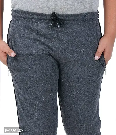 THIRTEEN ELEVEN Boys Solid Cotton ThreeFourth Regular Shorts with 2 Zip Pockets (KM-Boys-3/4th-201_Grey_10 Years - 11 Years)-thumb4