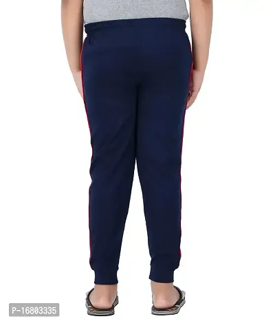Thirteen Eleven Boys Regular Fit Solid Cotton Track Pants with 2 Zip Pockets (KM-Boys-Track-201-RIB-Navy Blue_10 Years - 11 Years)-thumb2