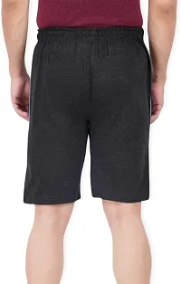 THIRTEEN ELEVEN Men's Solid Regular Cotton Bermuda Shorts with 2 Zip Pockets (KM-Mens-shts-101_Black_XL)-thumb1