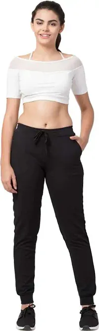 Thirteen Eleven?Women's Regular Fit Cotton Blend Lycra Track Pants-thumb3