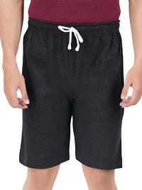 Thirteen Eleven Solid Men Dark Grey Regular\sports
ight wear \casual Shorts-thumb2